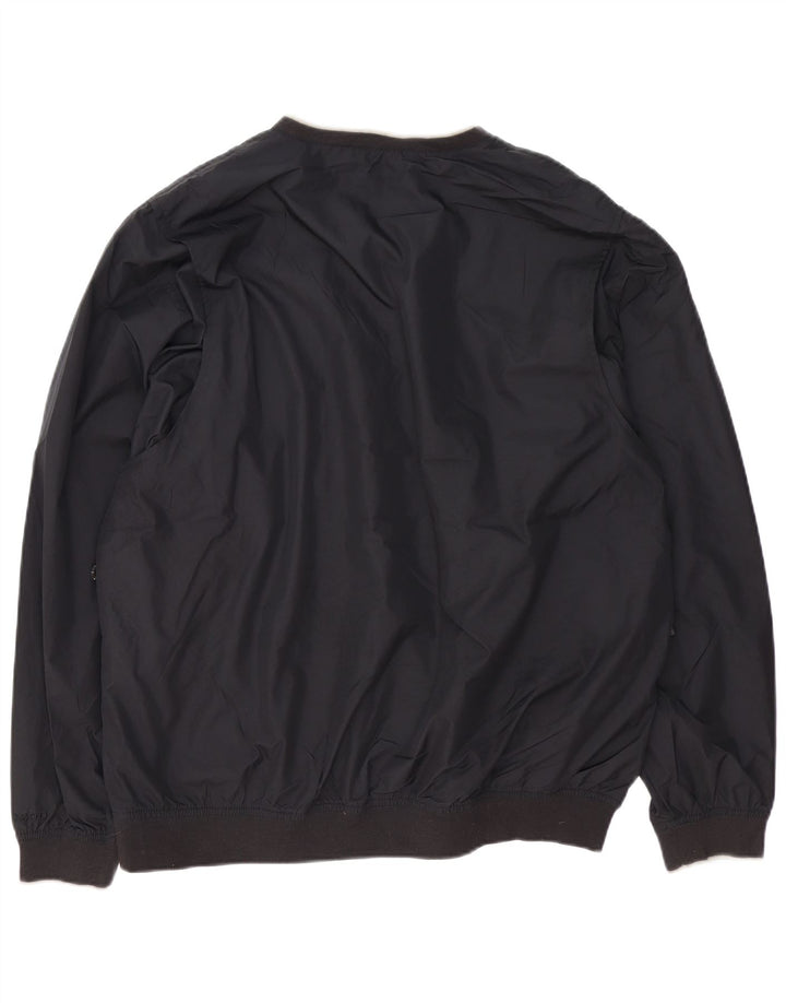 Izod Hombre Jersey Chándal Top Chaqueta XL Azul Marino Poliéster