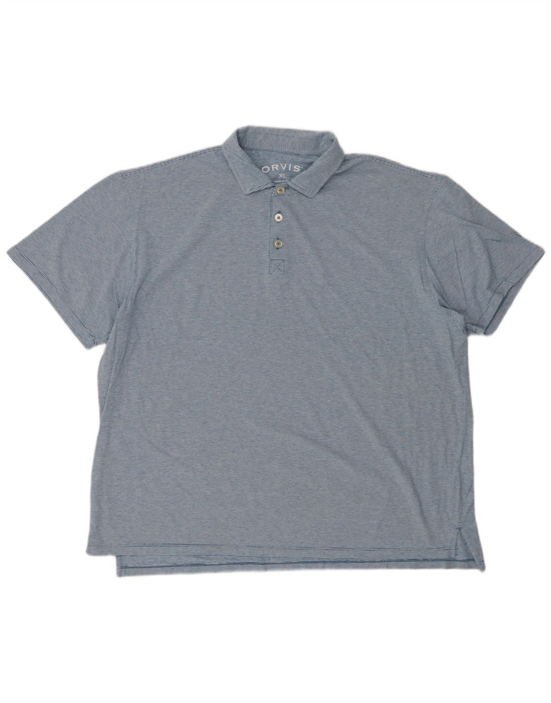 ORVIS Polo Hombre XL Algodón Rayas Azules