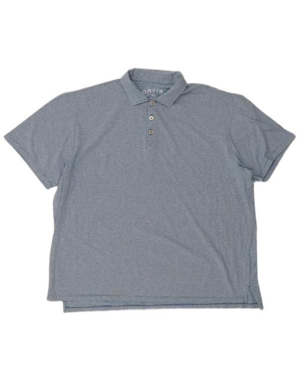 ORVIS Polo Hombre XL Algodón Rayas Azules