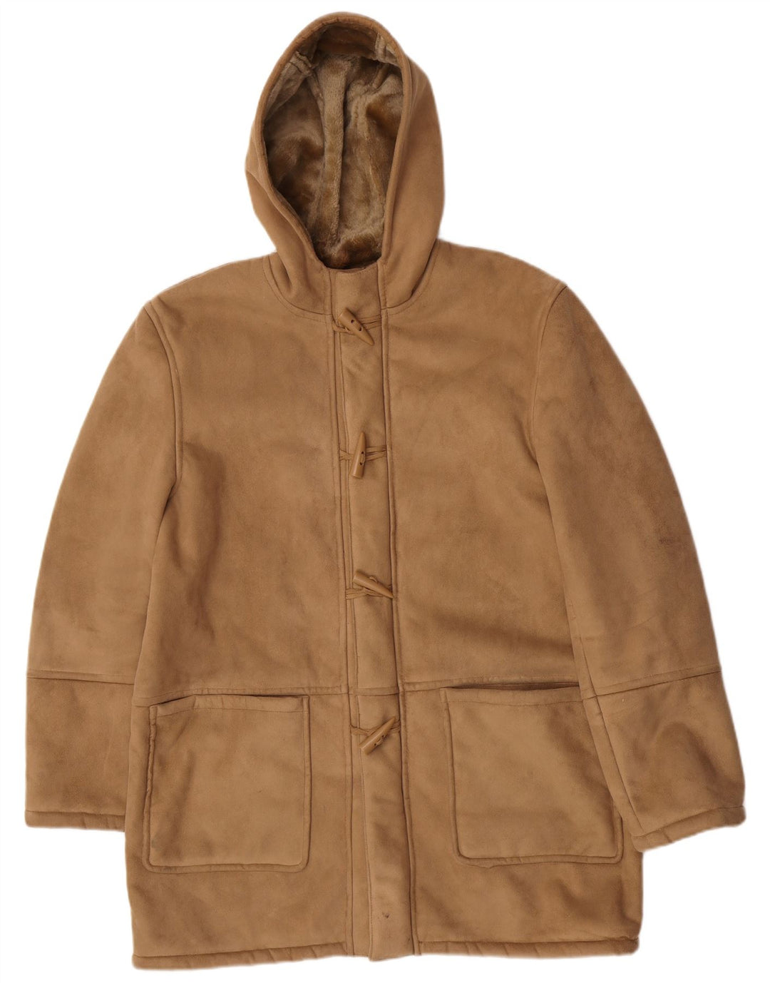 Conbipel Chaqueta Sherpa con capucha Studio para hombre UK 38 Poliéster marrón medio