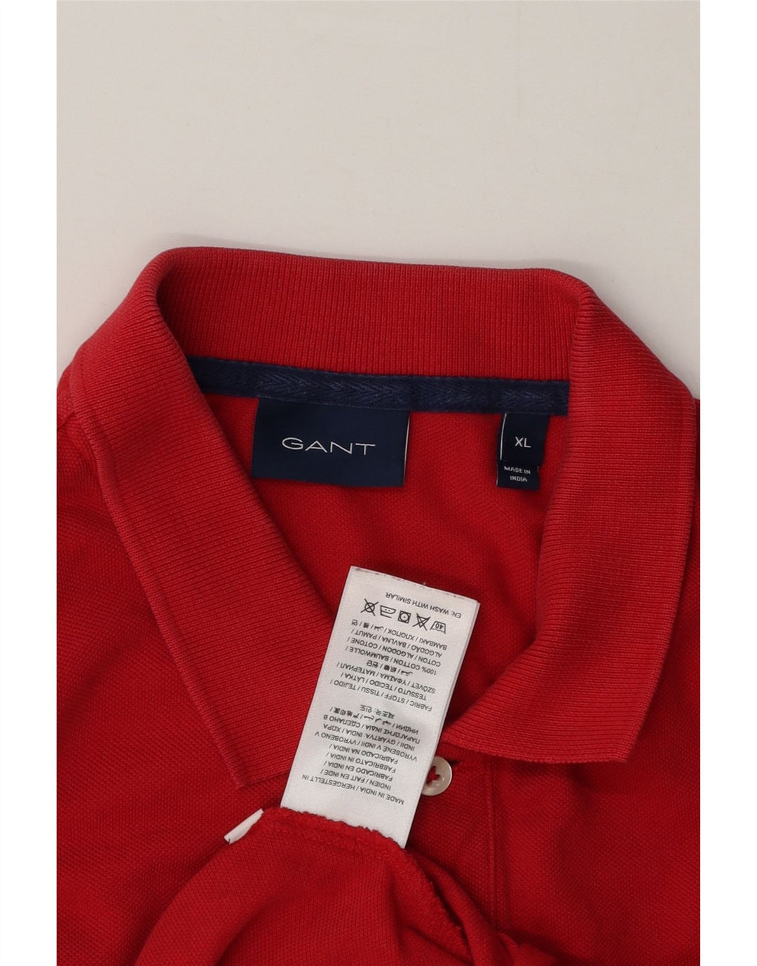 Gant Polo Hombre XL Algodón Rojo