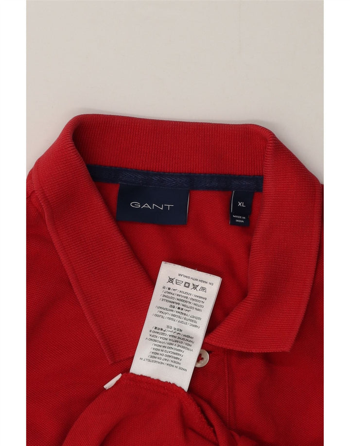Gant Polo Hombre XL Algodón Rojo