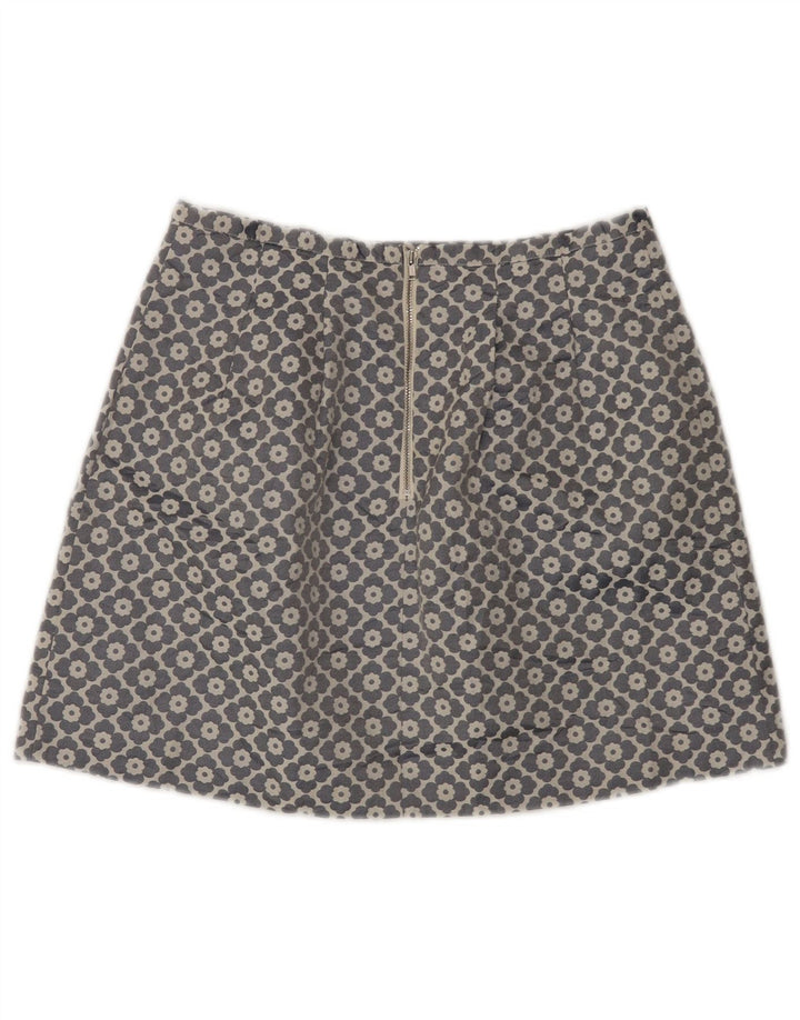 Minifalda Oasis para mujer UK 10 Small W28 Poliéster floral gris