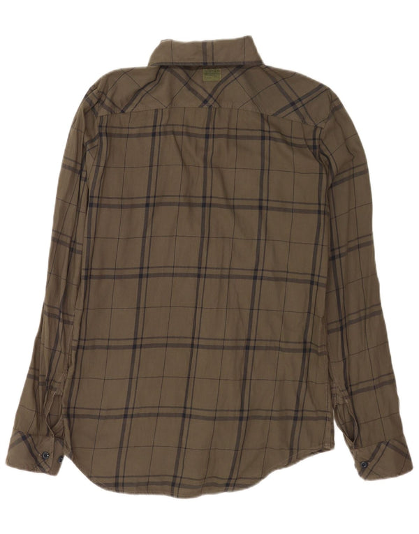 G-Star Hombre Camisa De Franela Slim Fit A Cuadros Verdes Pequeños