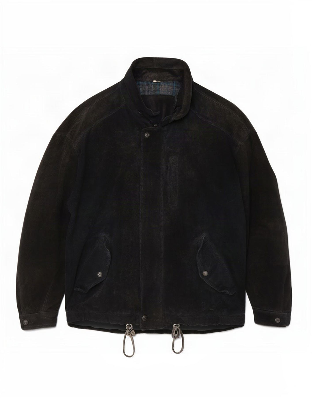 Vintage hombres chaqueta de ante Reino Unido 42 XL negro
