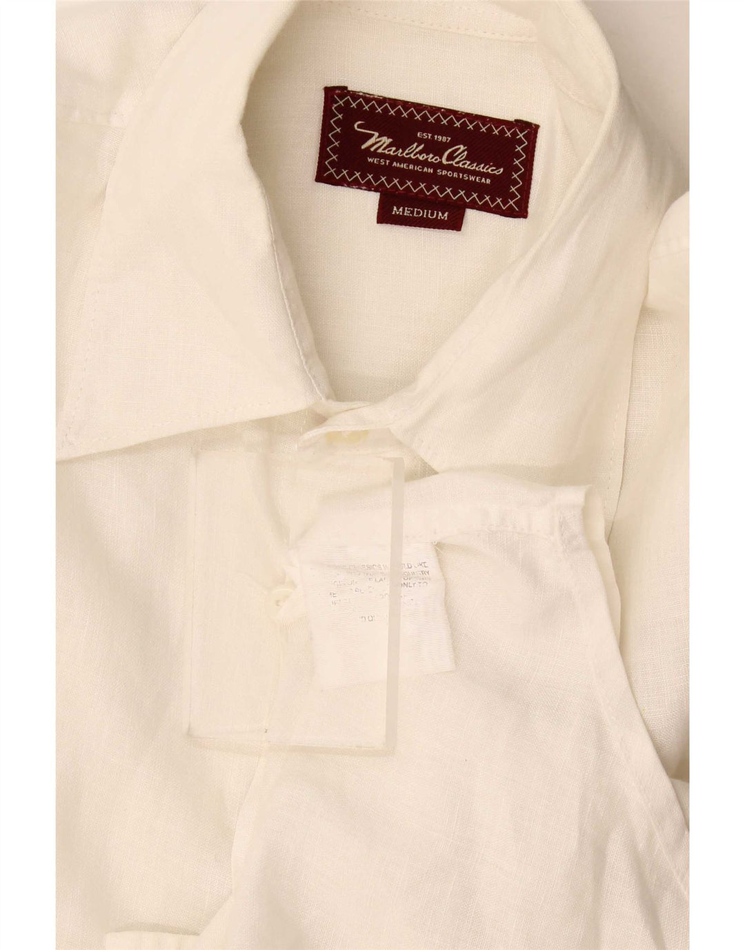 Camisa Marlboro Classics Hombre Manga Corta Medium White