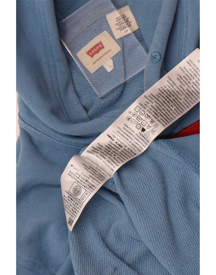 Levi's Hombre Sudadera Con Capucha Gráfica Jersey Grande De Algodón Azul
