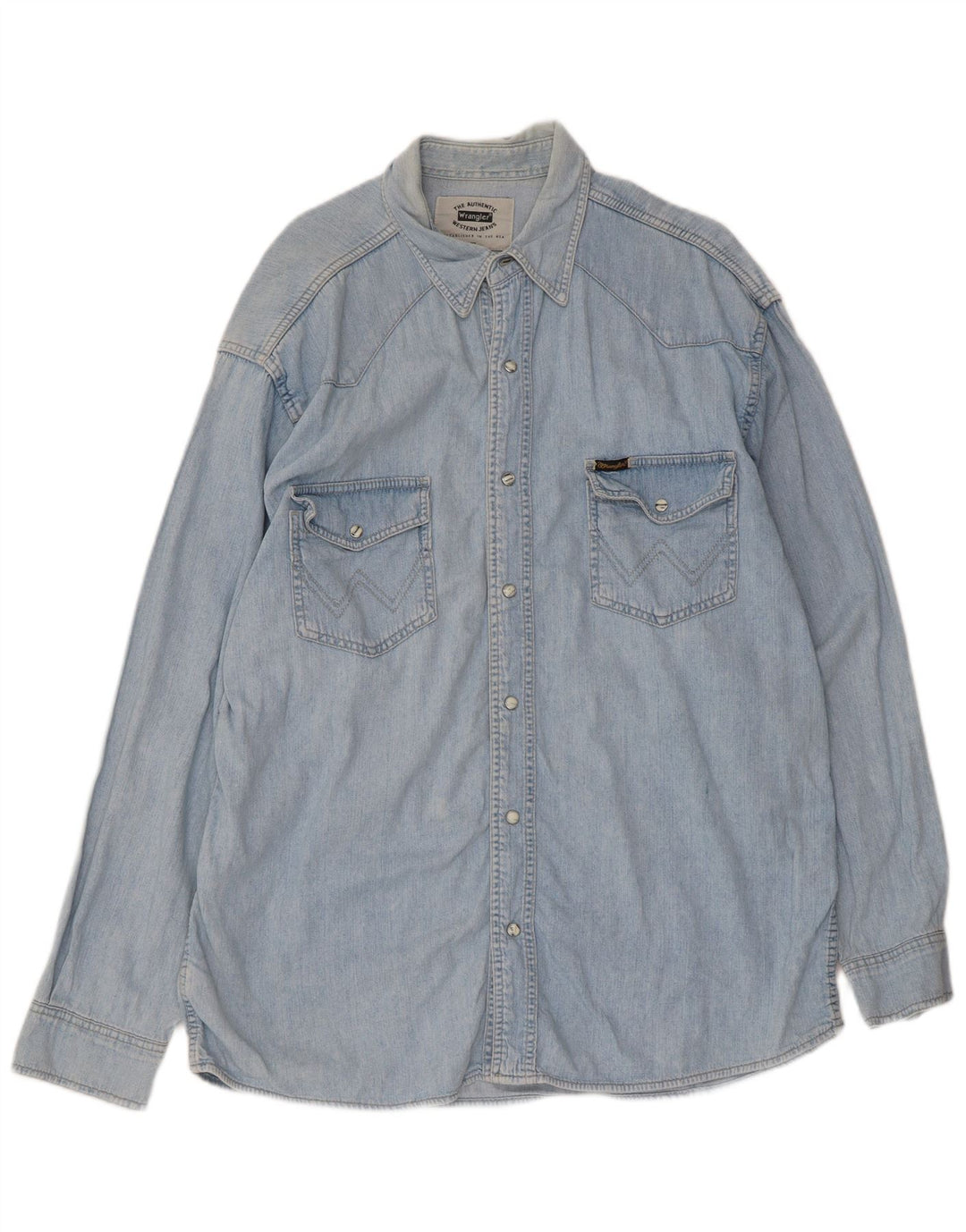 Wrangler Camisa Vaquera Hombre XL Algodón Azul