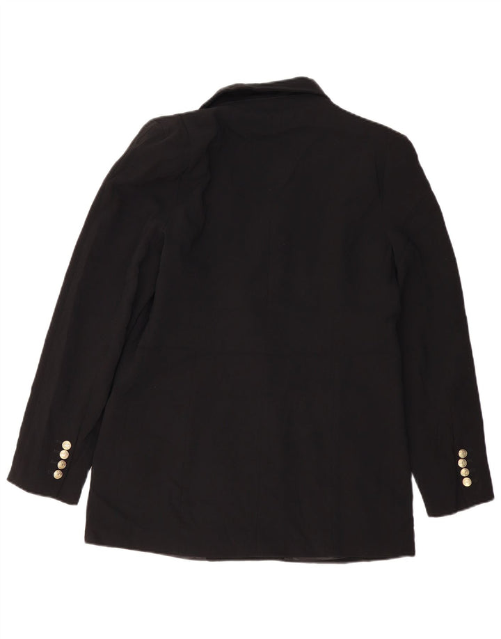 ZARA Mujer Blazer Cruzado Mediano Poliéster Negro