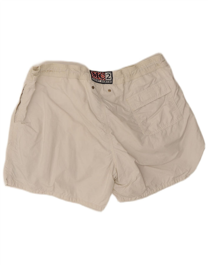 Saint Barth Hombre Bañador Gráfico 2XL Poliamida Blanca