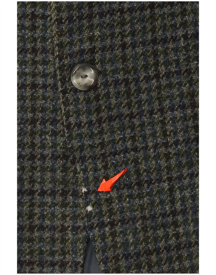 Konen Munchen Chaqueta tipo blazer de 3 botones para hombre EU 50 Large Green Houndstooth