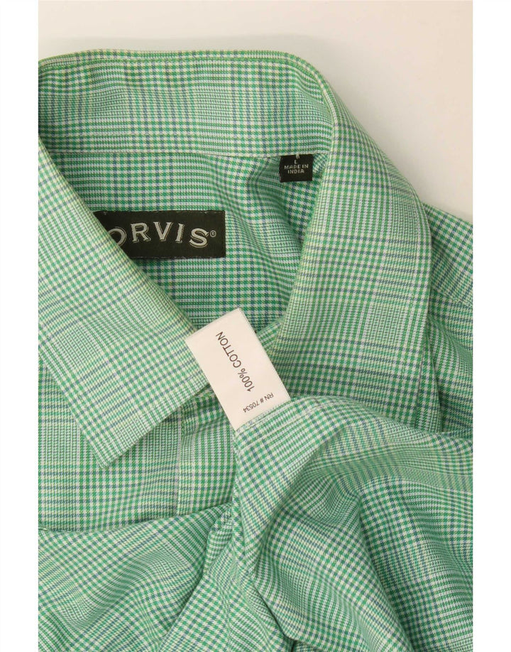 Orvis Camisa De Franela De Algodón A Cuadros Verdes Grandes Hombre