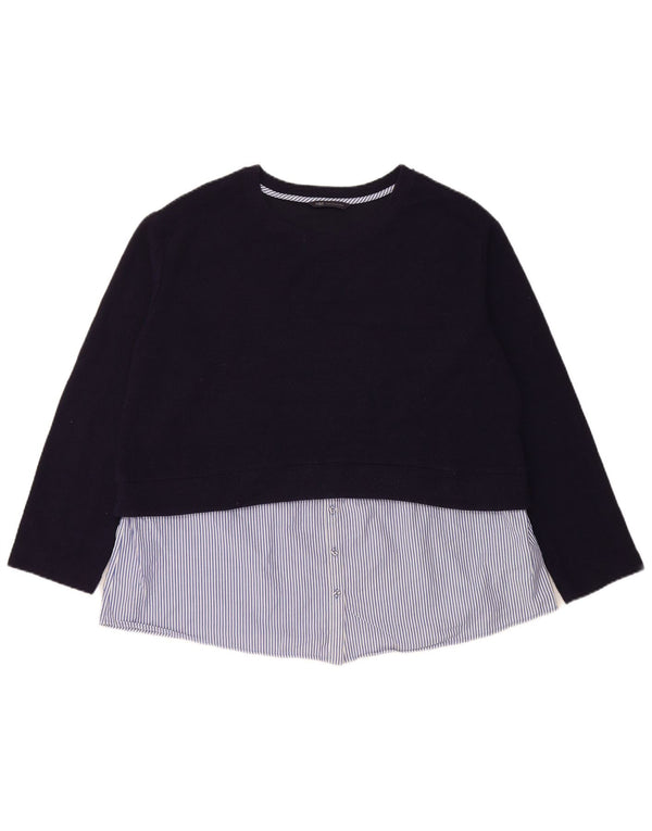 Marks & Spencer Jersey con Cuello Barco para Mujer UK 40 XL Azul Marino