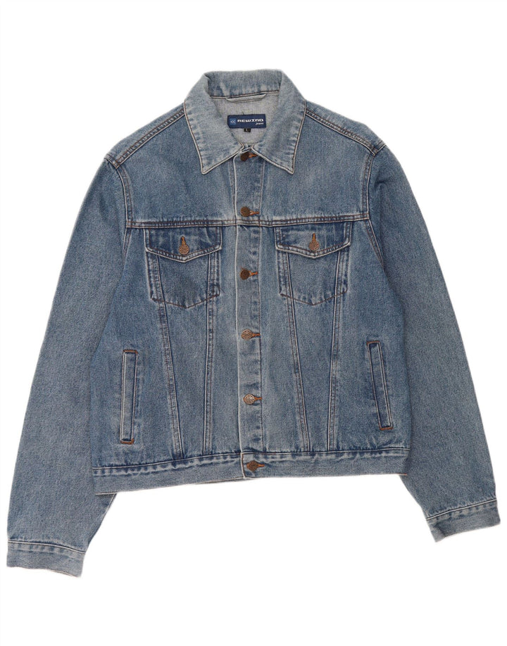 Rewino Chaqueta vaquera para hombre UK 40 Grande Algodón azul