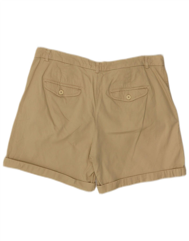 BENETTON Pantalones cortos chinos para mujer W34 grande amarillo