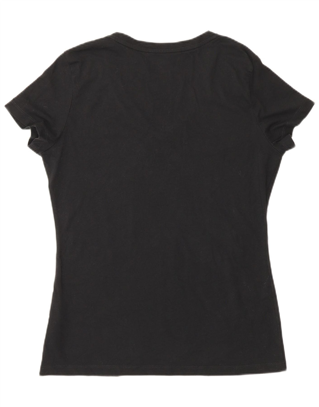 TOMMY HILFIGER Camiseta gráfica para mujer Top UK 44 Grande Algodón negro