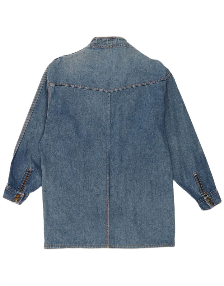 Vintage mujer chaqueta de mezclilla Reino Unido 14 azul medio