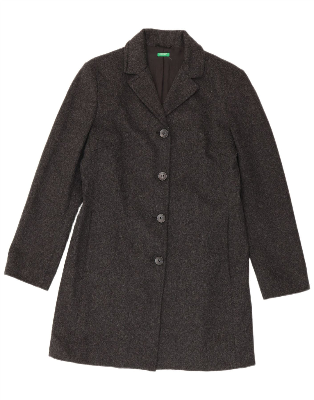 Abrigo Mujer Benetton IT 44 Lana Gris Medio