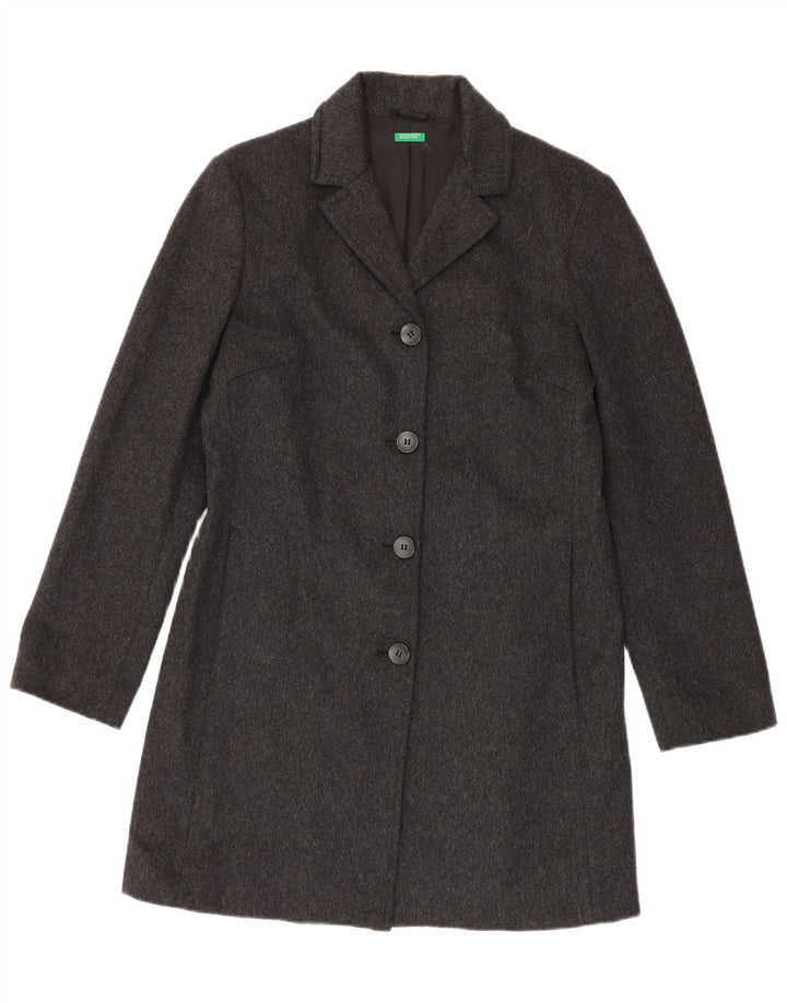 Abrigo Mujer Benetton IT 44 Lana Gris Medio