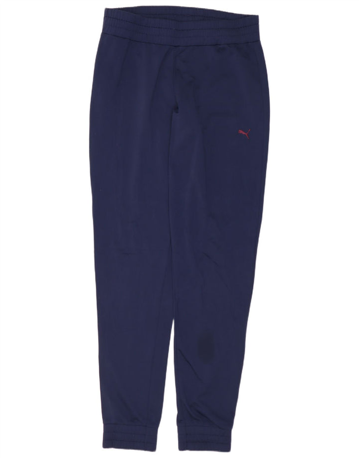 PUMA Pantalones de chándal para mujer Joggers UK 12 Medium Azul marino Poliéster