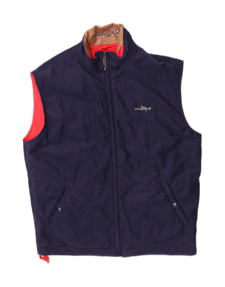 Chervo Chaleco reversible para hombre UK 38 Mediano Rojo Poliamida