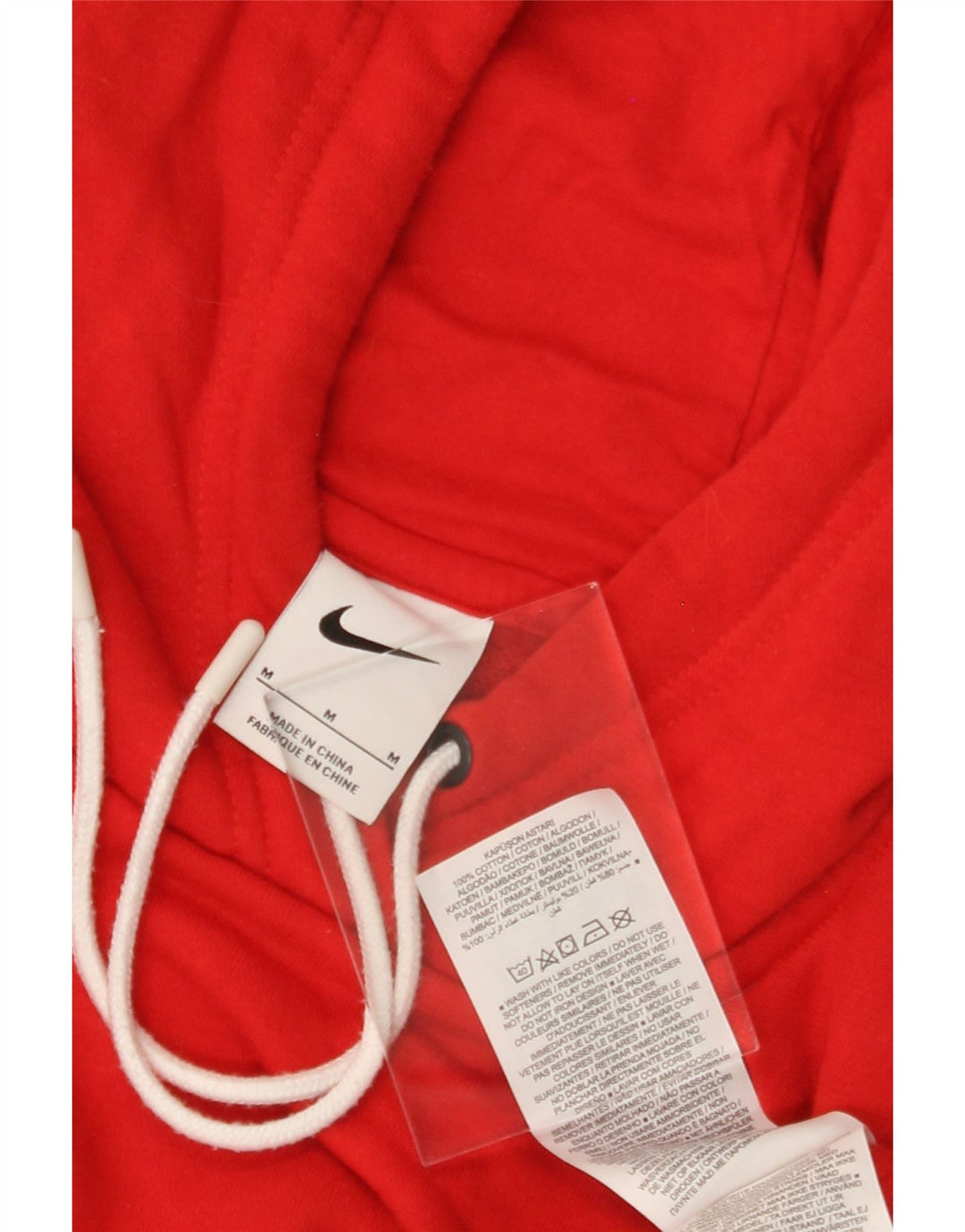 NIKE Womens Hoodie Jumper UK 14 Medium Red Cotton Vintage Nike and Second-Hand Nike from Messina Hembry 