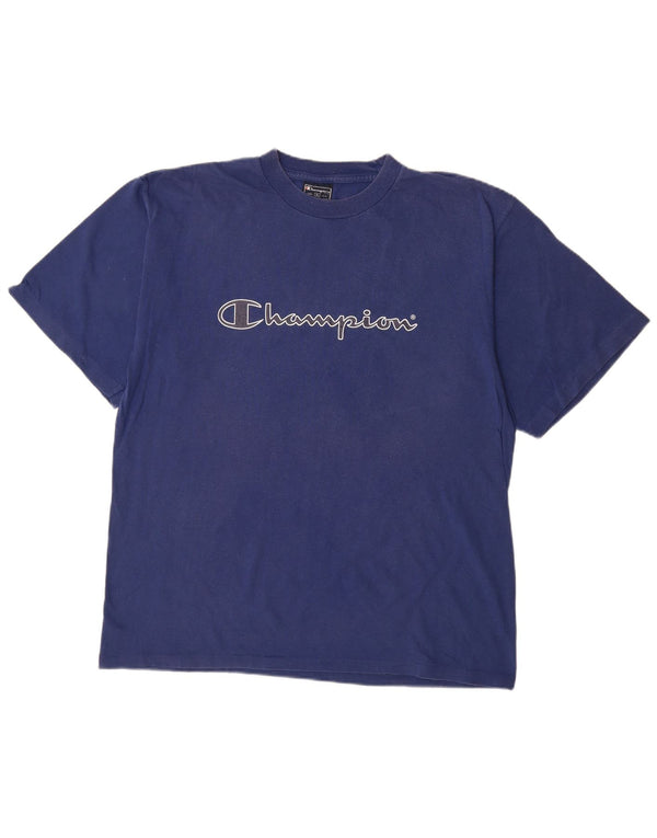 CHAMPION Camiseta gráfica para hombre Top XL Algodón azul marino
