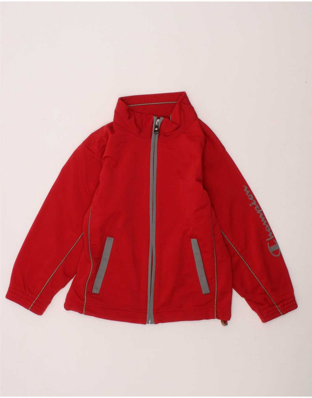 CHAMPION Boys Graphic Tracksuit Top Jacket 3-4 Years Red Polyester Vintage Champion and Second-Hand Champion from Messina Hembry 