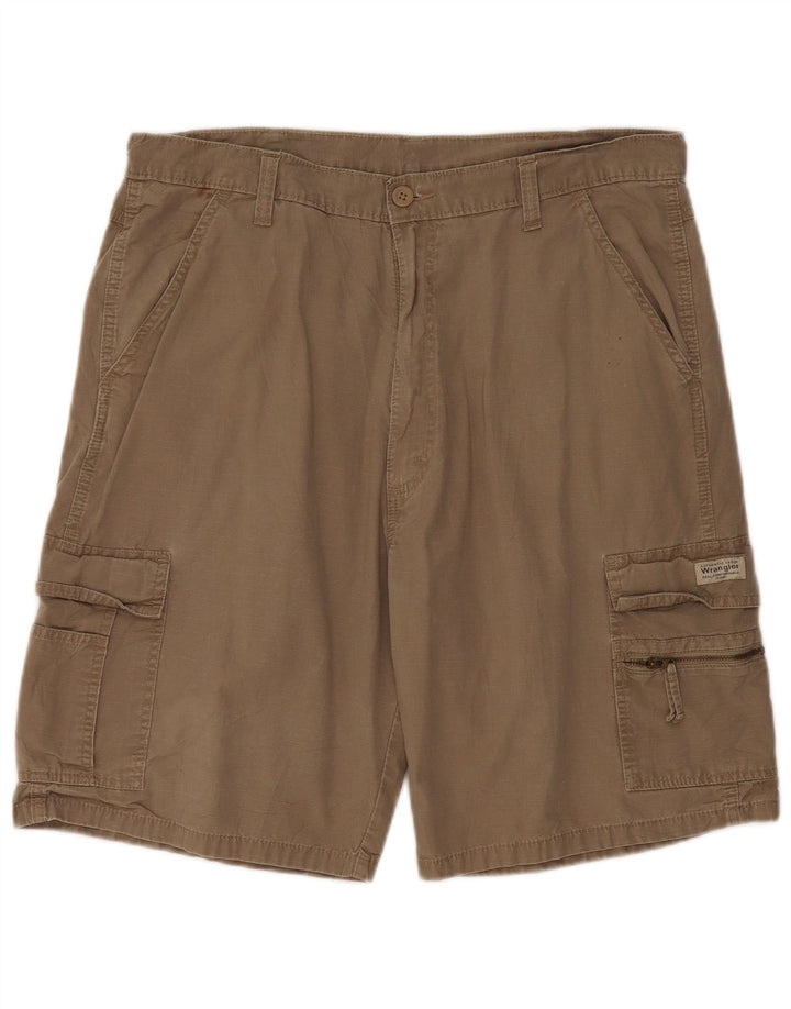Wrangler Pantalones cortos tipo cargo para hombre W36 Large Khaki Cotton