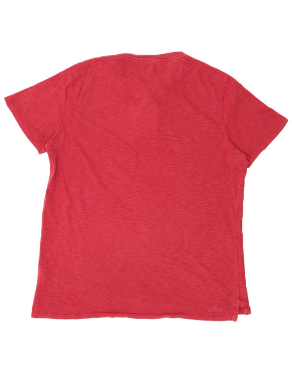 Camiseta para hombre Fat Face Top grande de algodón rojo