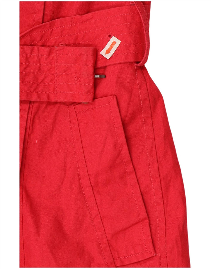BENETTON Gabardina Mujer IT 40 Small Rojo Algodón