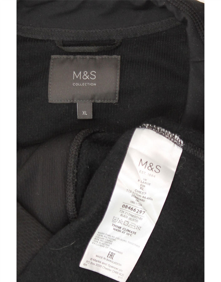 Marks & Spencer Chaleco polar para hombre UK 42 XL Poliéster negro