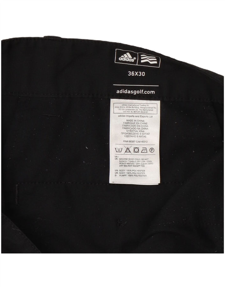 Pantalón chino recto Adidas para hombre W36 L30 Poliéster negro