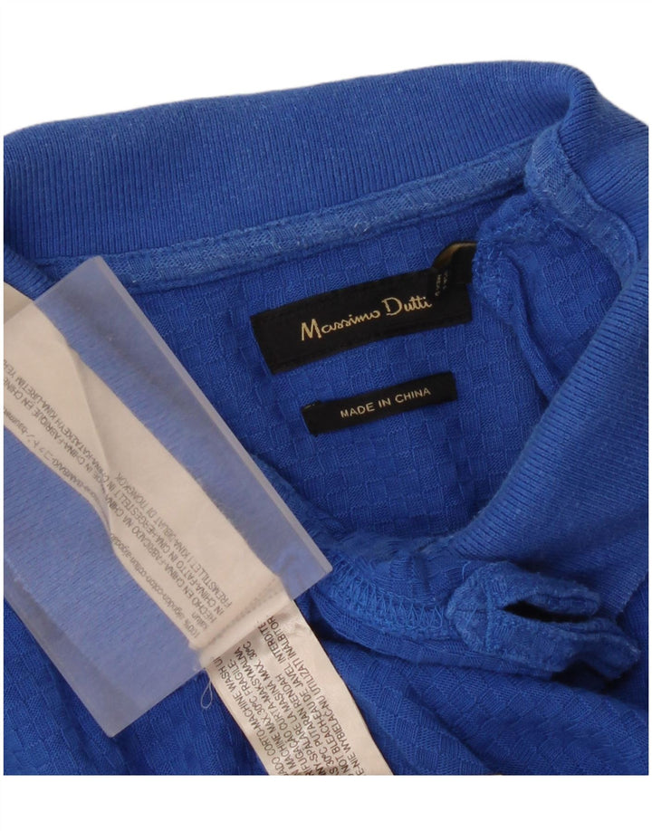 Polo Massimo Dutti Hombre Algodón Azul Grande