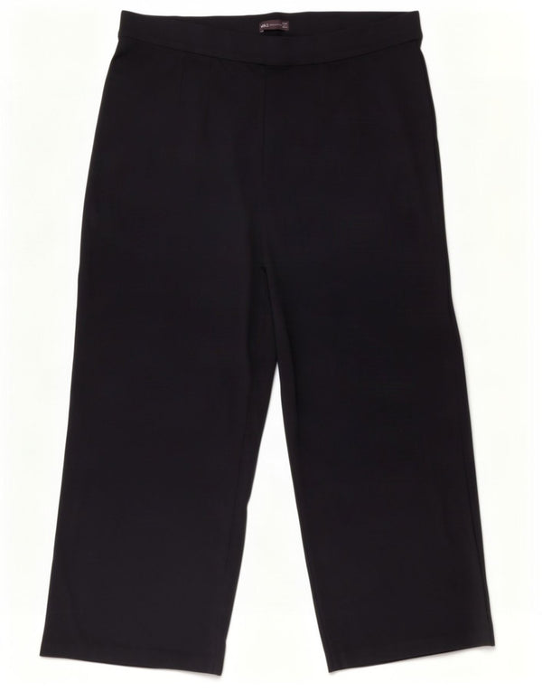 Marks & Spencer Pantalones casuales de cintura alta para mujer UK 22 3XL W40 L28 Navy Bl