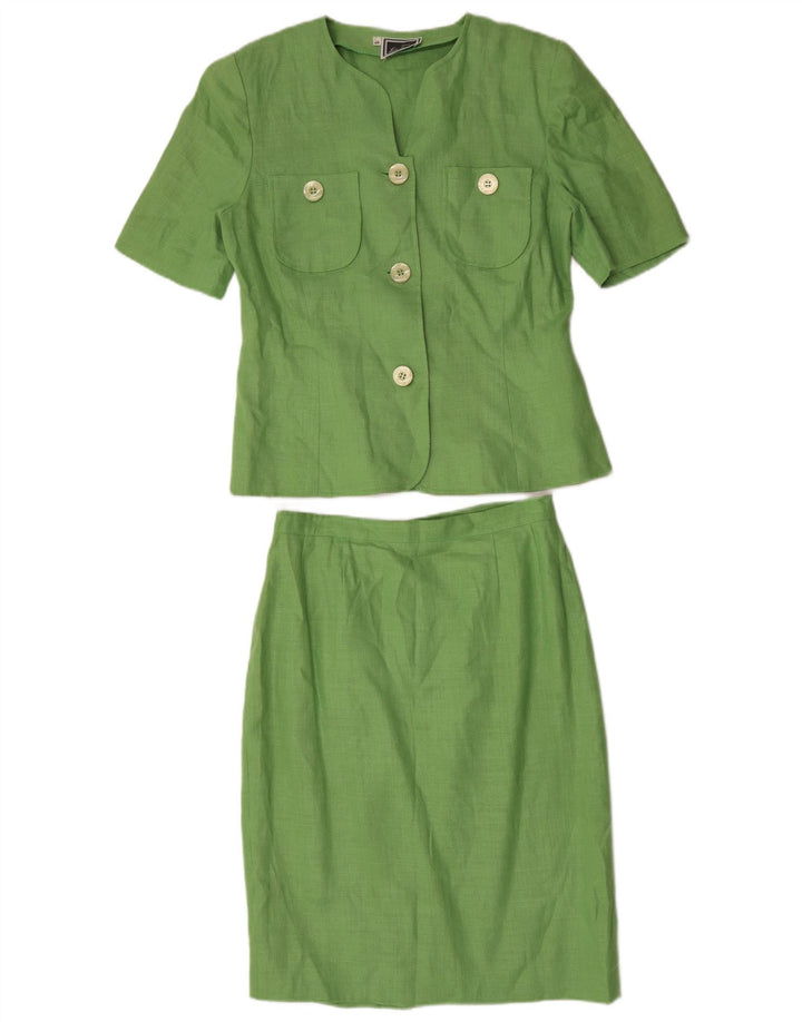 Luisa Spagnoli Conjunto de falda de 2 piezas con 3 botones para mujer IT 44 Medium W30 Green