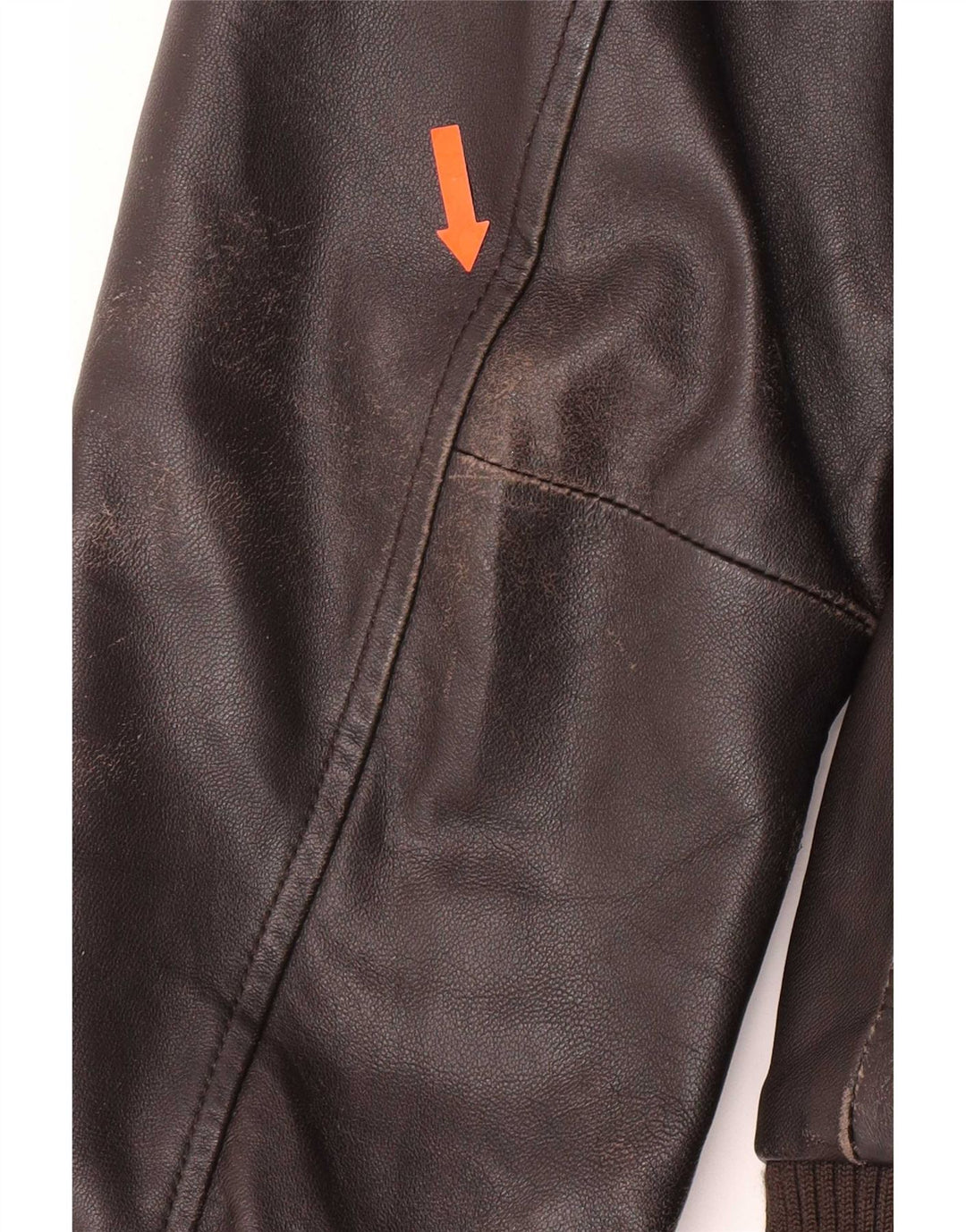 Geox Chaqueta Bomber De Cuero Para Hombre UK 38 Marrón Medio
