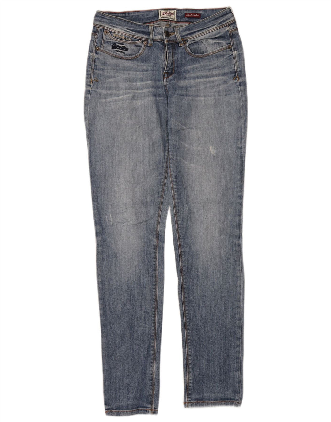 Superdry Jeans Ajustados Desgastados Estándar Para Mujer W26 L32 Algodón Azul
