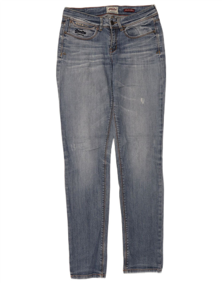 Superdry Jeans Ajustados Desgastados Estándar Para Mujer W26 L32 Algodón Azul