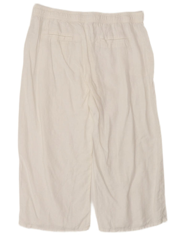 Marks & Spencer Pantalones Cortos para Mujer UK 40 Large W30 L28 Blanco