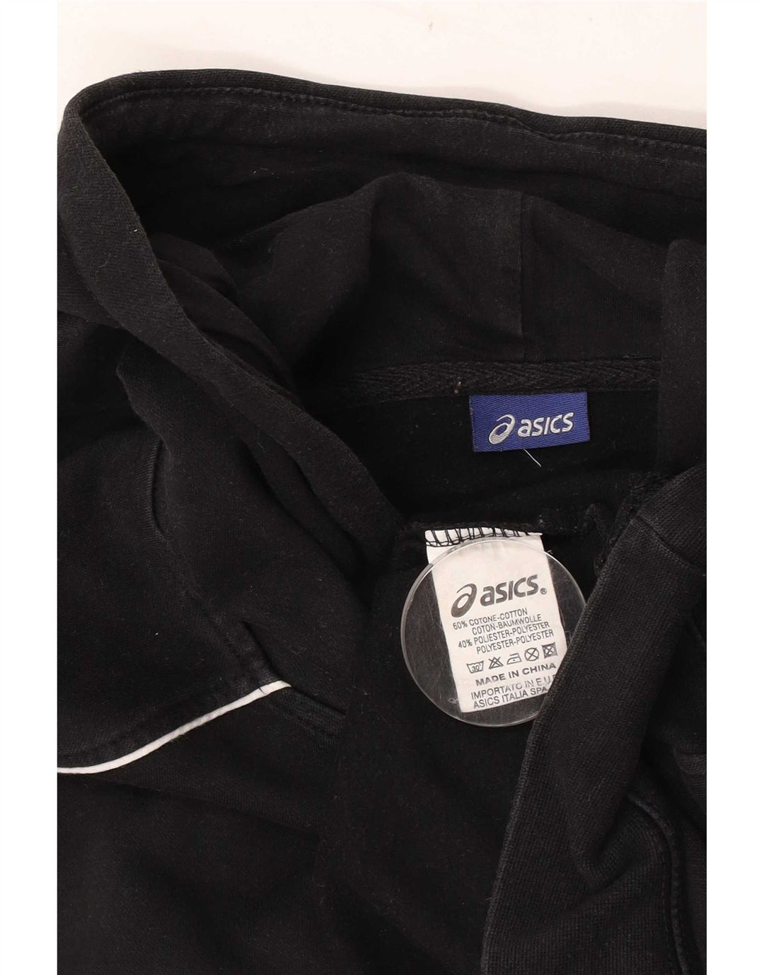 Asics Hombre Sudadera Con Capucha Jumper Medium Negro Algodón