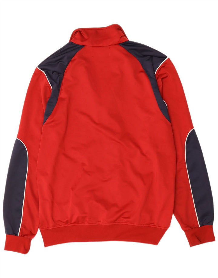 Kappa Hombre Chándal Top Chaqueta Grande Rojo Colorblock Poliéster
