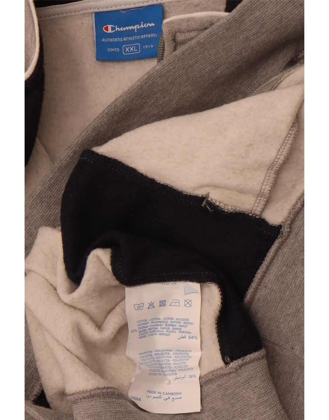 CHAMPION Chaqueta de chándal para hombre 2XL Gris Colorblock Algodón