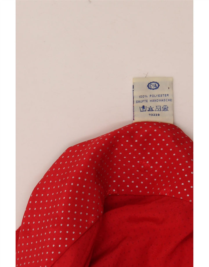 YESSICA Blusa camisera extragrande para mujer EU 40 Poliéster con lunares rojos medianos