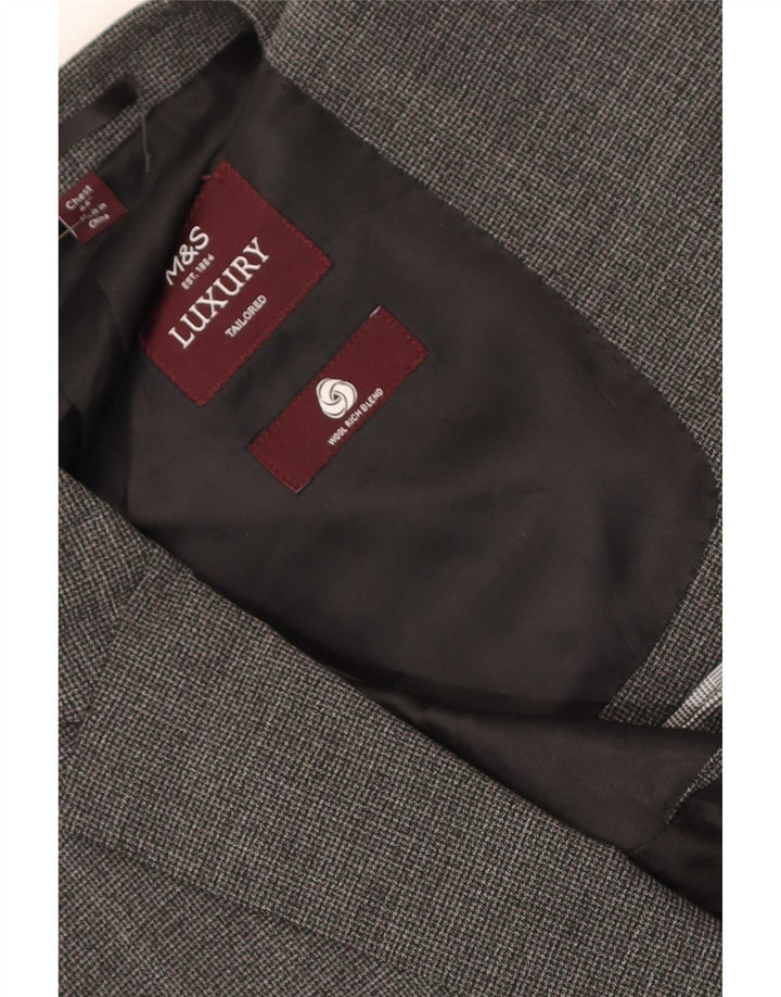 Marks & Spencer Chaqueta tipo blazer con 2 botones para hombre UK 44 XL Gris
