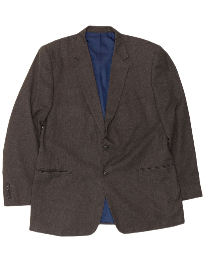 MARKS & SPENCER Chaqueta tipo blazer de corte regular con 2 botones para hombre UK 46 XL Gris