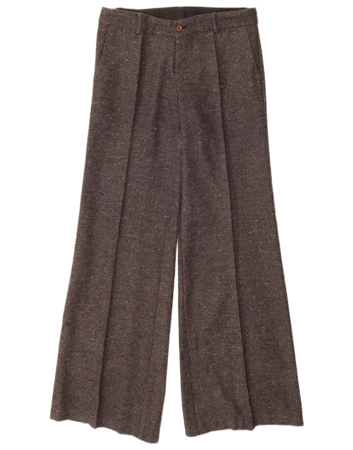 VINTAGE Pantalones casuales para mujer IT 40 Pequeño W28 L32 Espiga gris