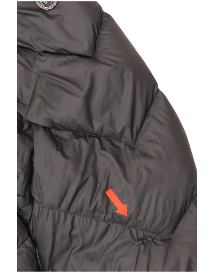 MICHAEL KORS Abrigo acolchado con capucha para mujer UK 40 XL Nylon gris