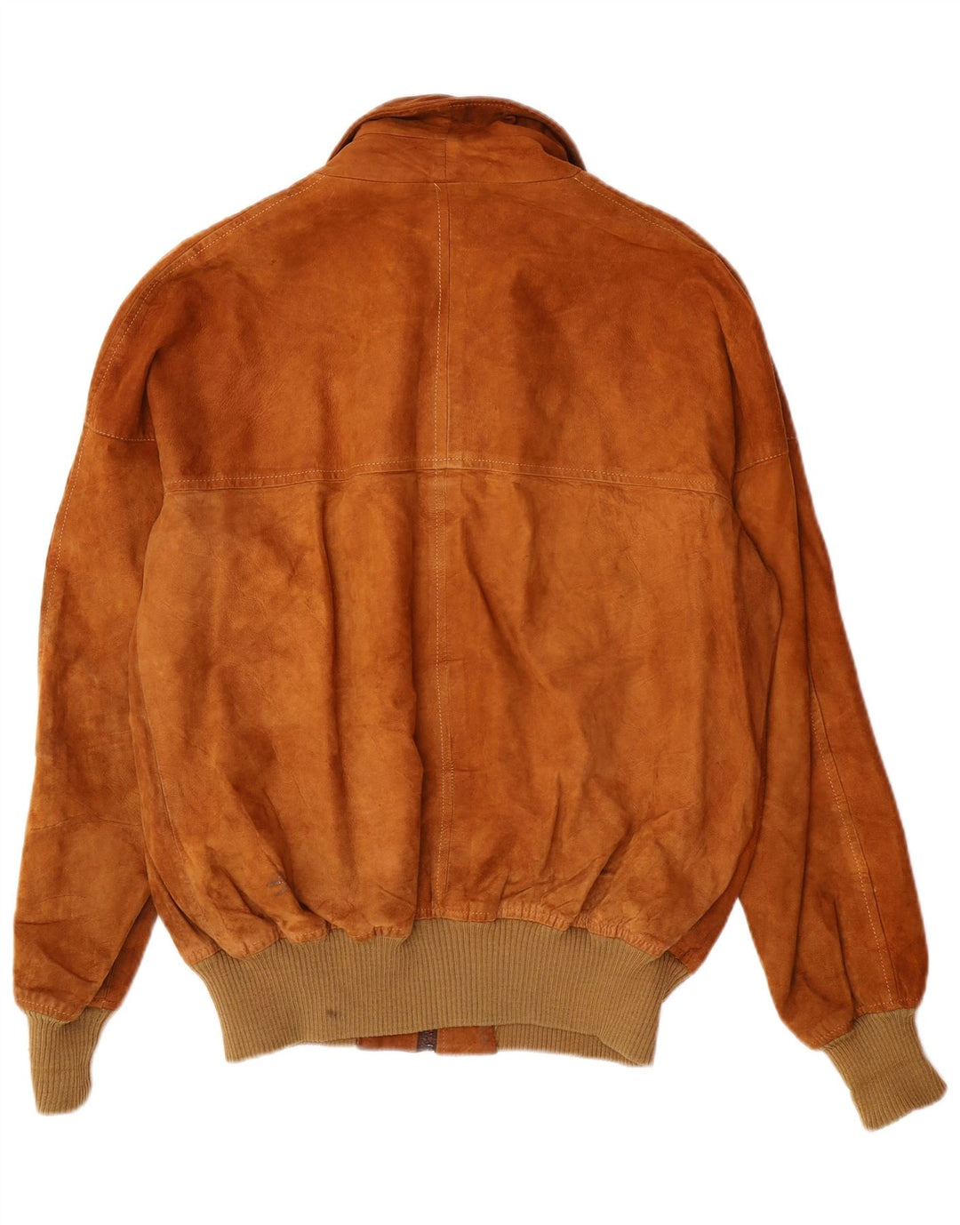 ESSEBI Chaqueta bomber de ante para hombre Reino Unido 40 Grande Cuero marrón
