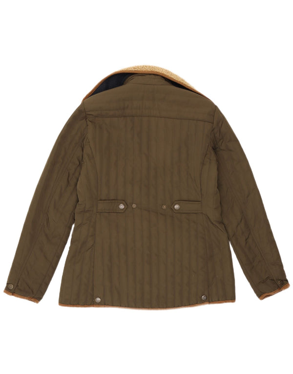 Crew Clothing Chaqueta acolchada para mujer UK 12 Medium Caqui Poliéster